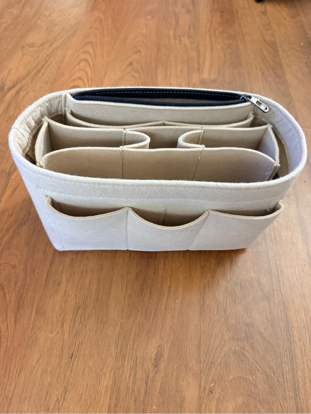 Canvas Tote Organizer Insert in Beige - Home Storage & Organization